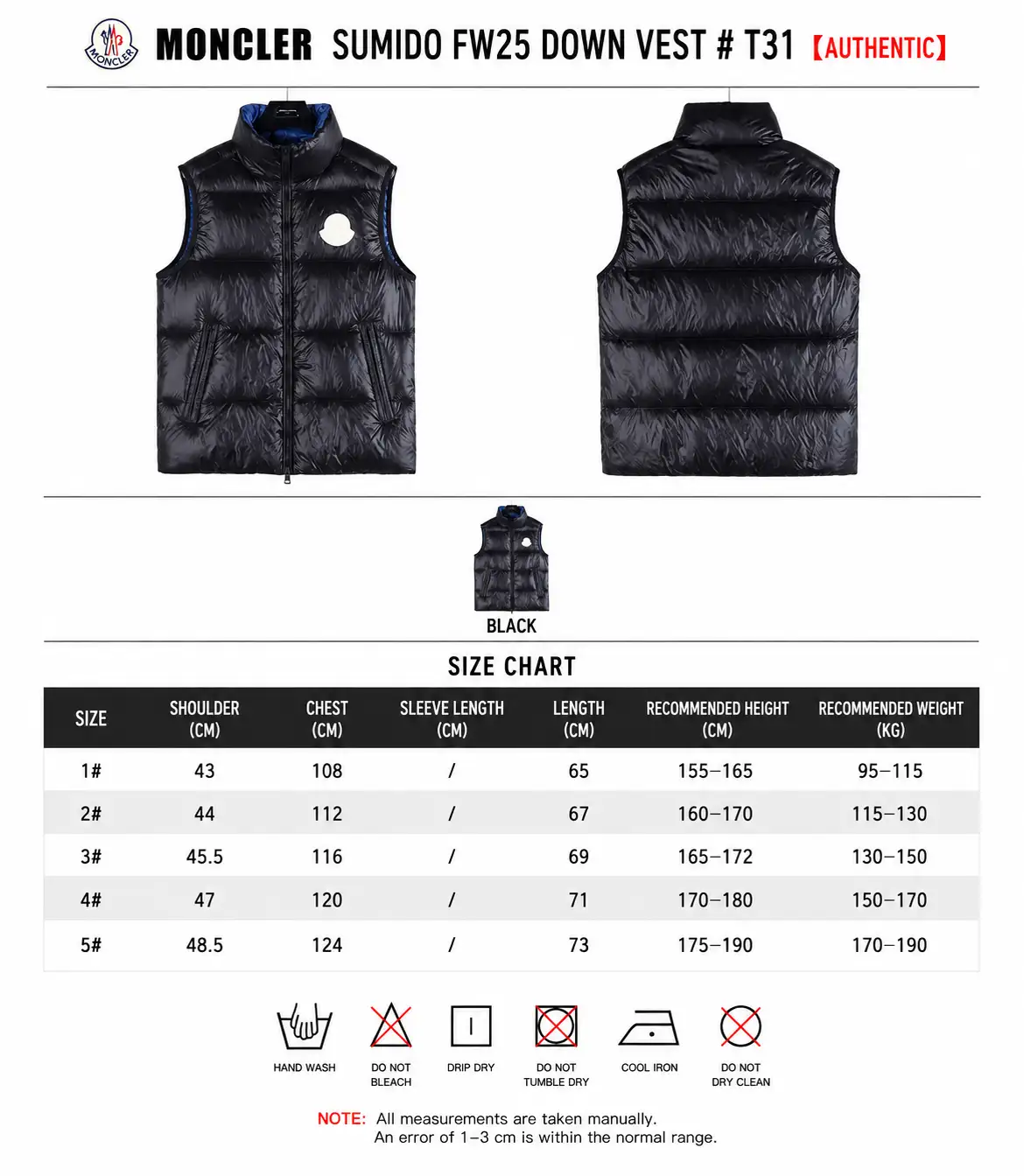 Moncler Stand Collar Vest - Image 2
