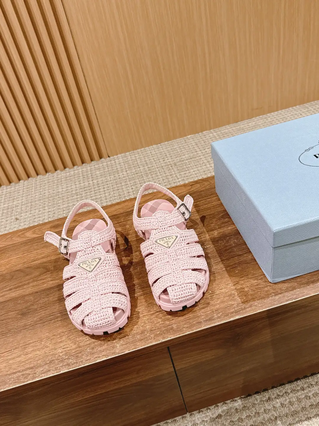 Prada Raffia Sandals - Image 6
