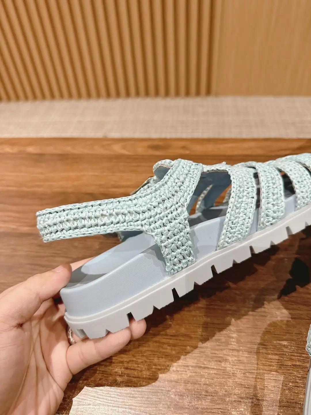 Prada Raffia Sandals - Image 8