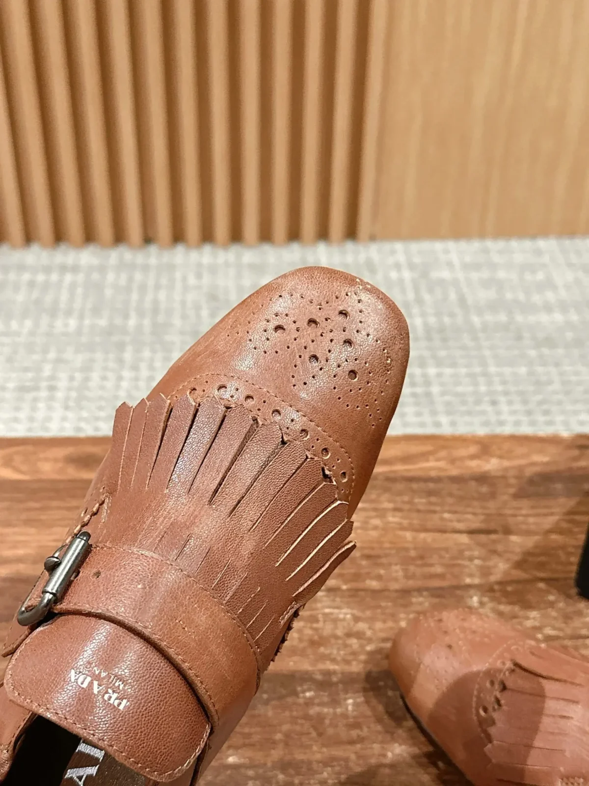 Prada Brogue Loafers - Image 8