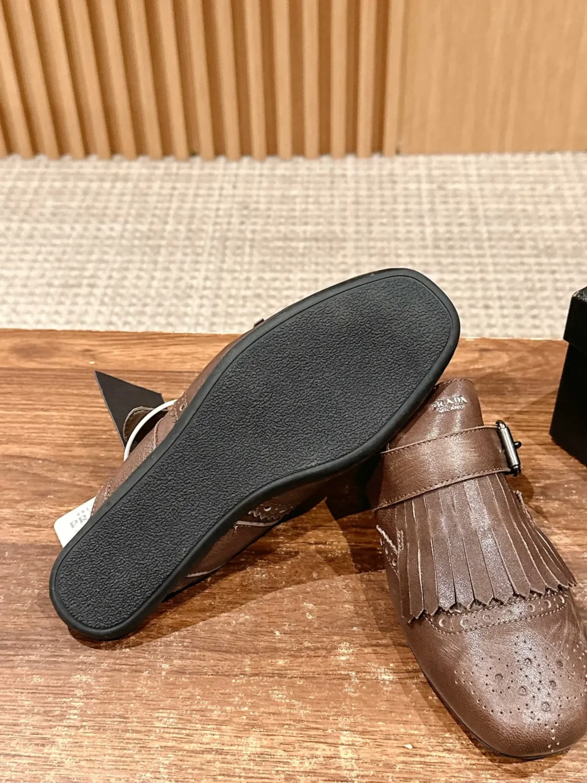 Prada Brogue Loafers - Image 8