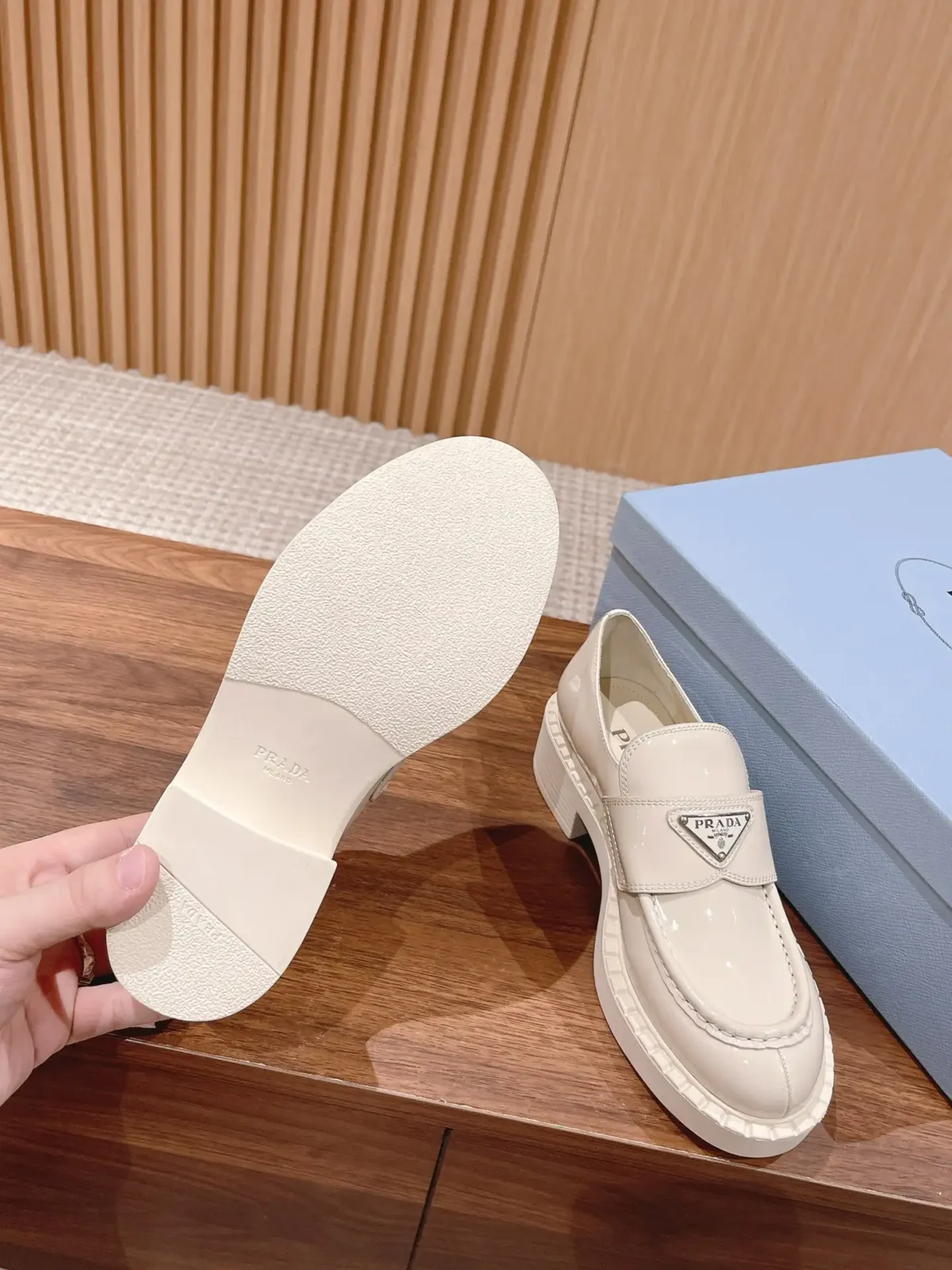 Prada Triangle Loafers - Image 2