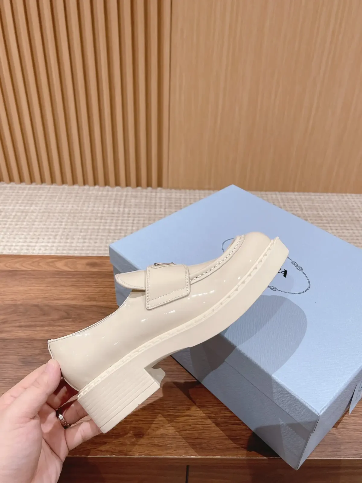 Prada Triangle Loafers - Image 1