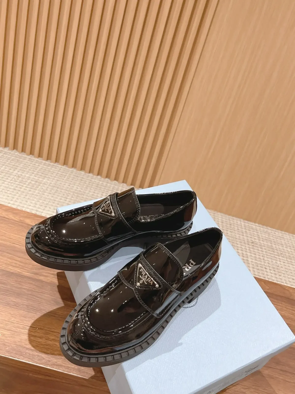 Prada Triangle Loafers - Image 3