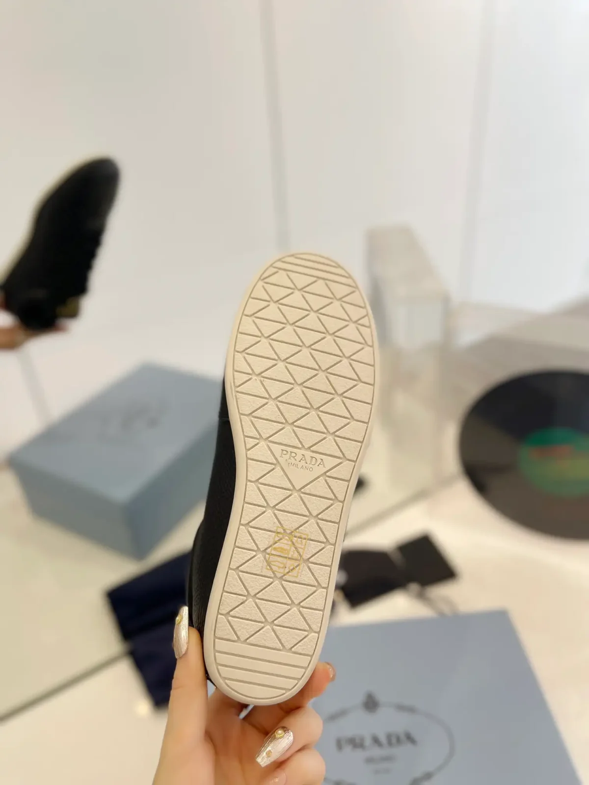 Prada Triangle Winter Loafers - Image 4