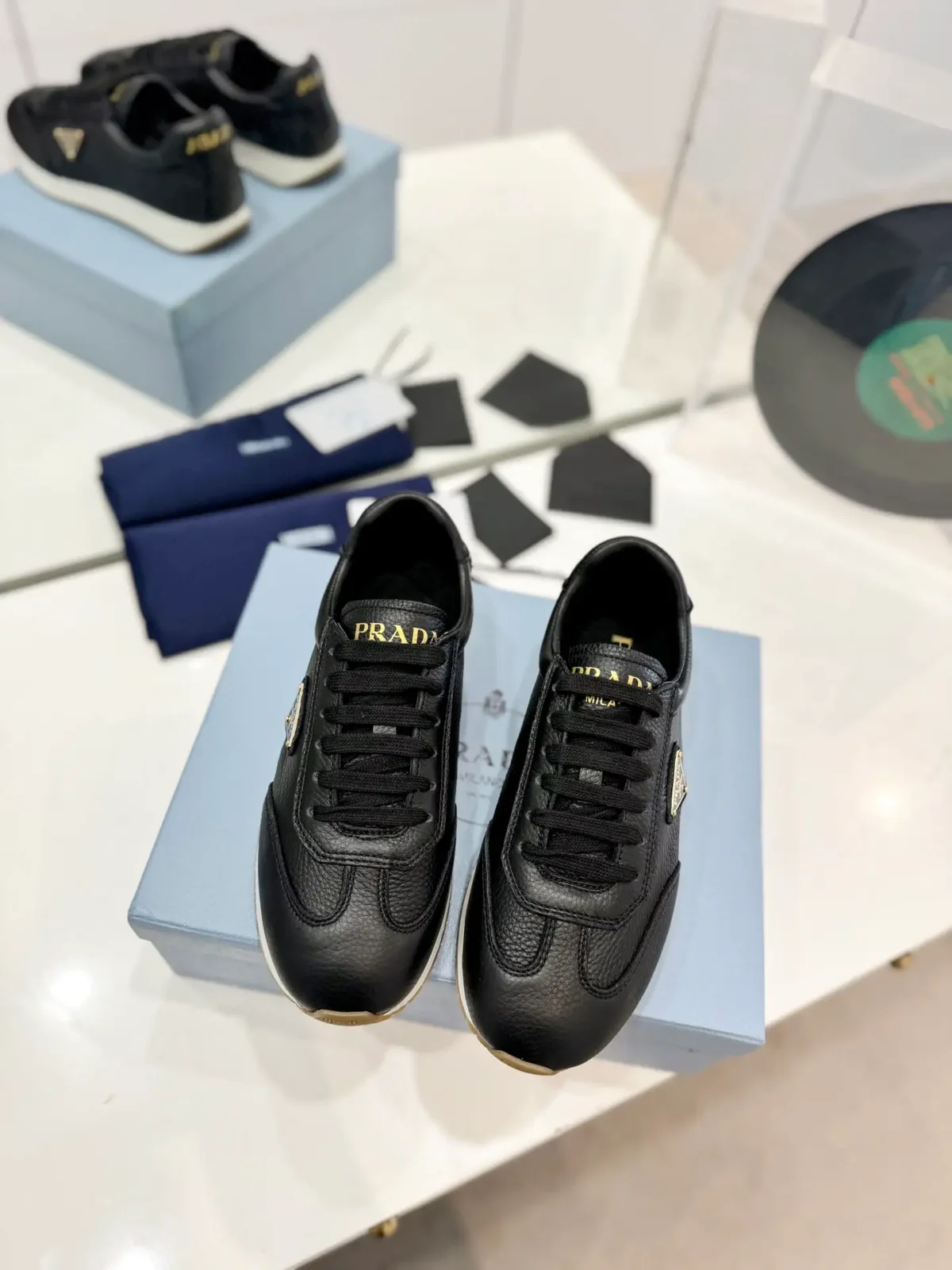 Prada Triangle Winter Loafers - Image 5