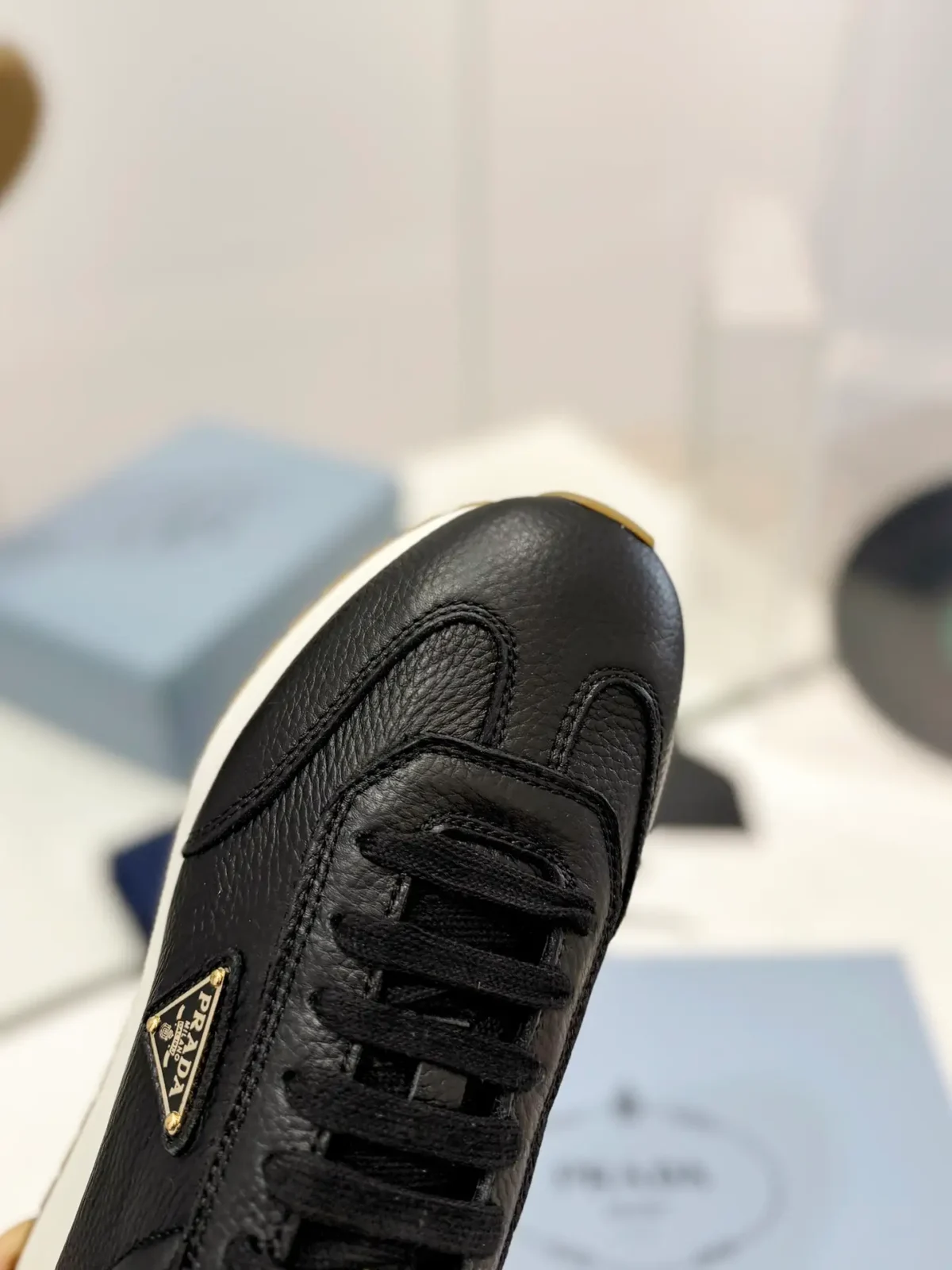 Prada Triangle Winter Loafers - Image 6