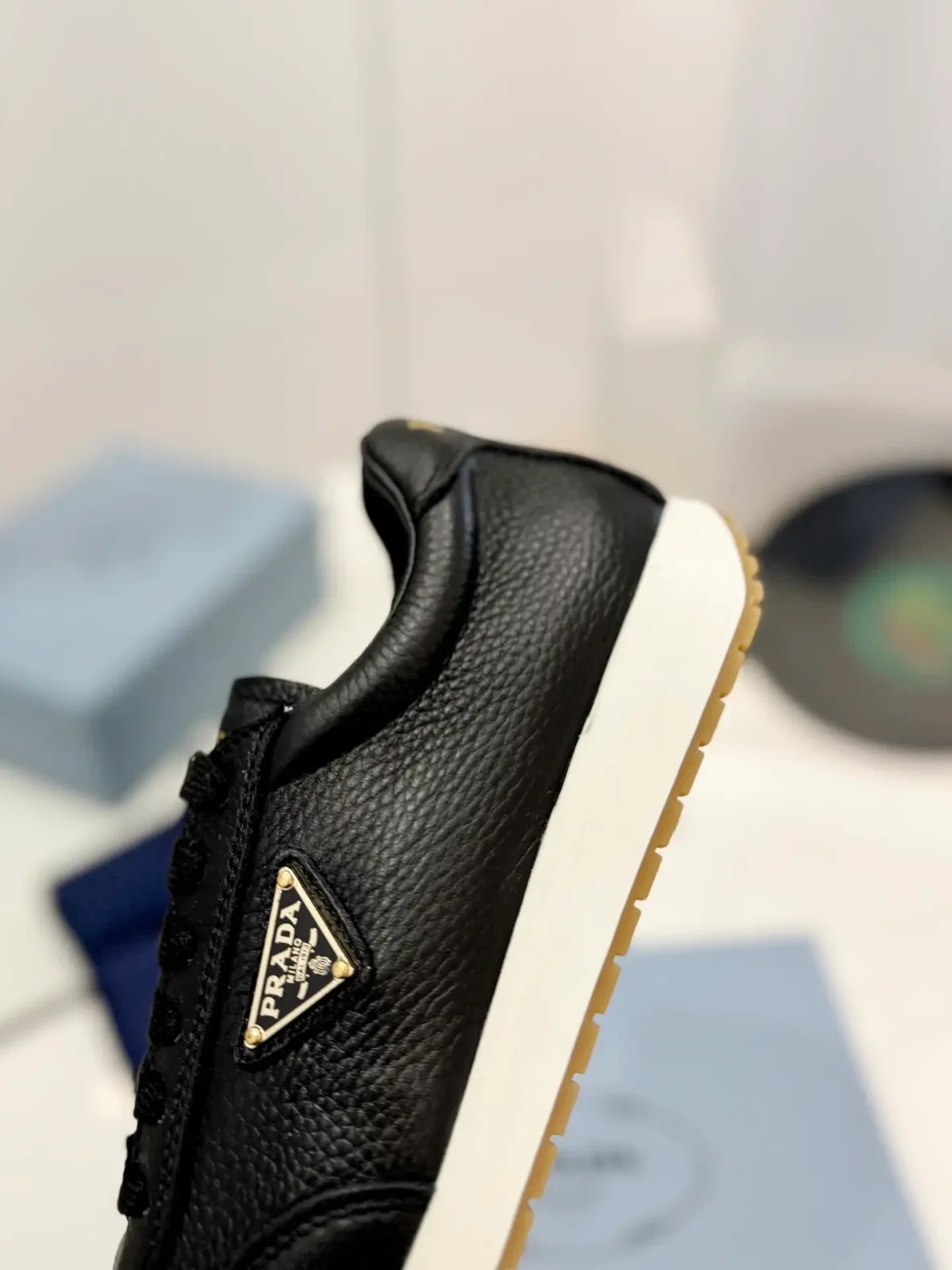 Prada Triangle Winter Loafers - Image 2