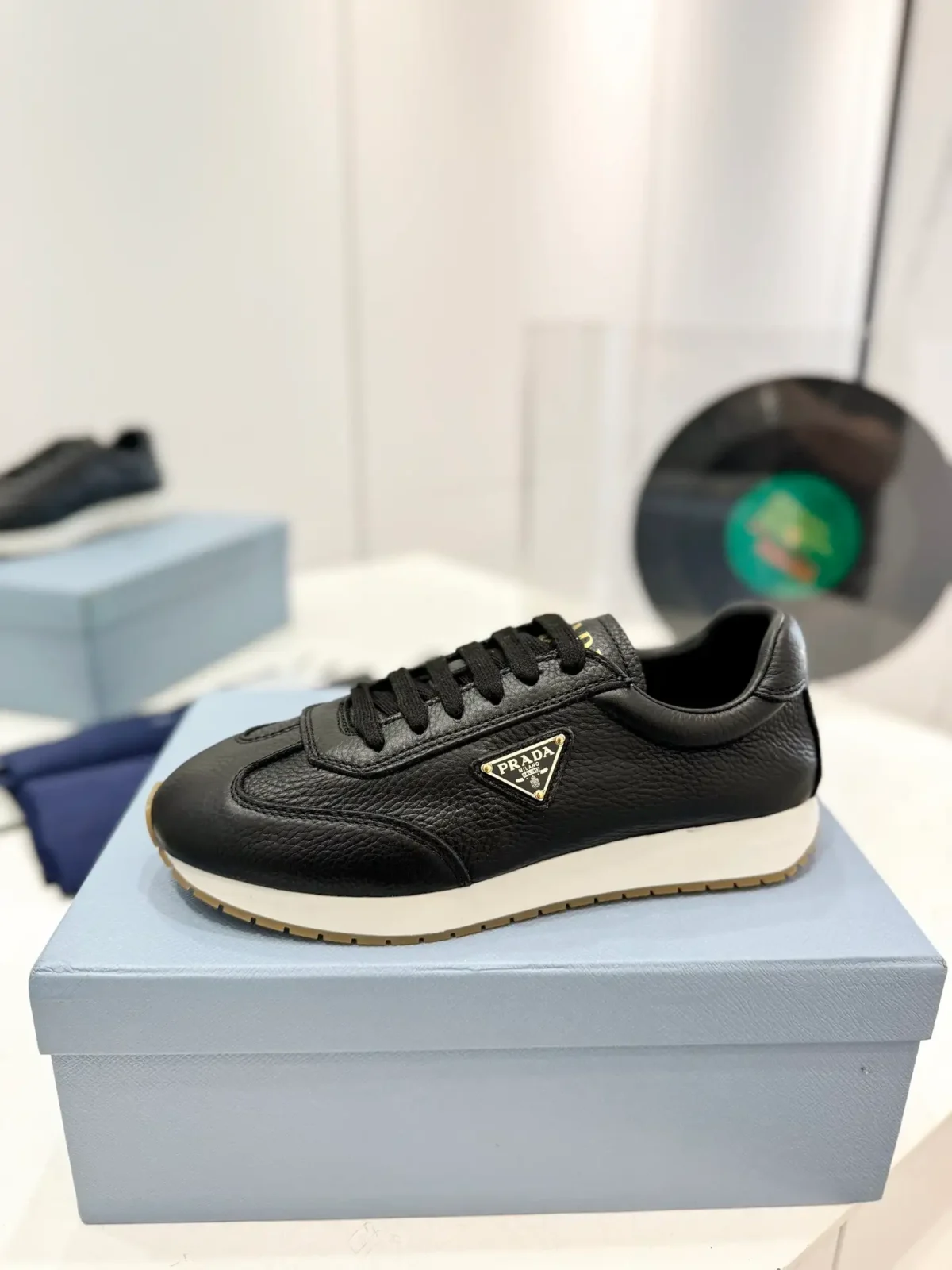 Prada Triangle Winter Loafers - Image 3