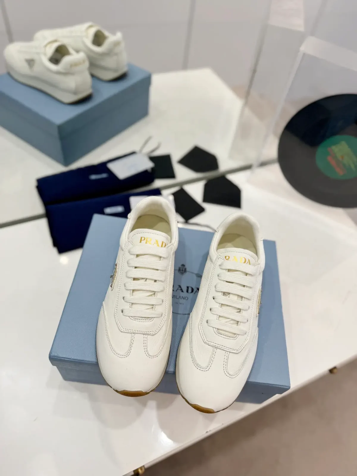 Prada Triangle Winter Loafers - Image 7