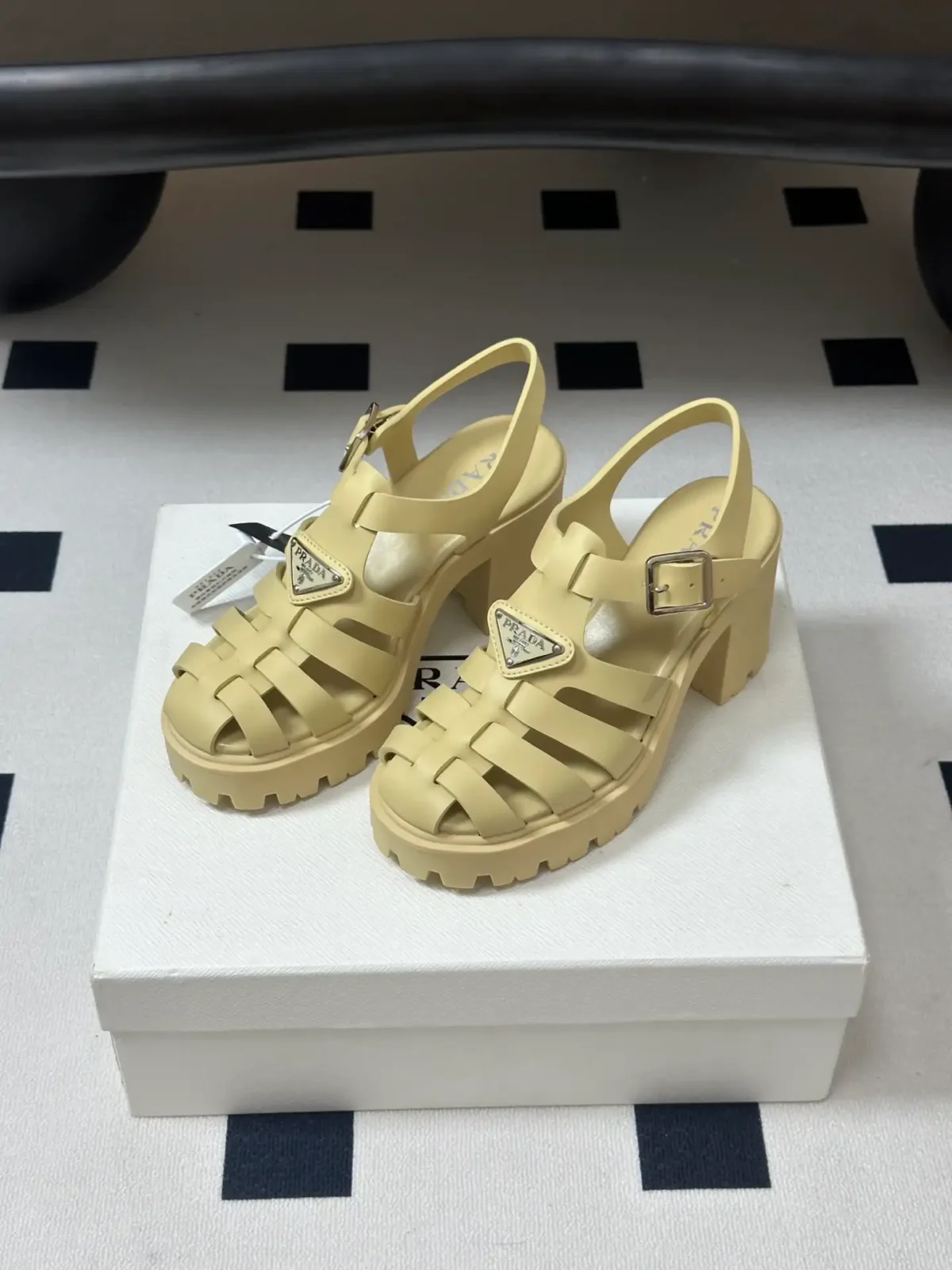 Prada Monolith Platform Sandals - Image 3