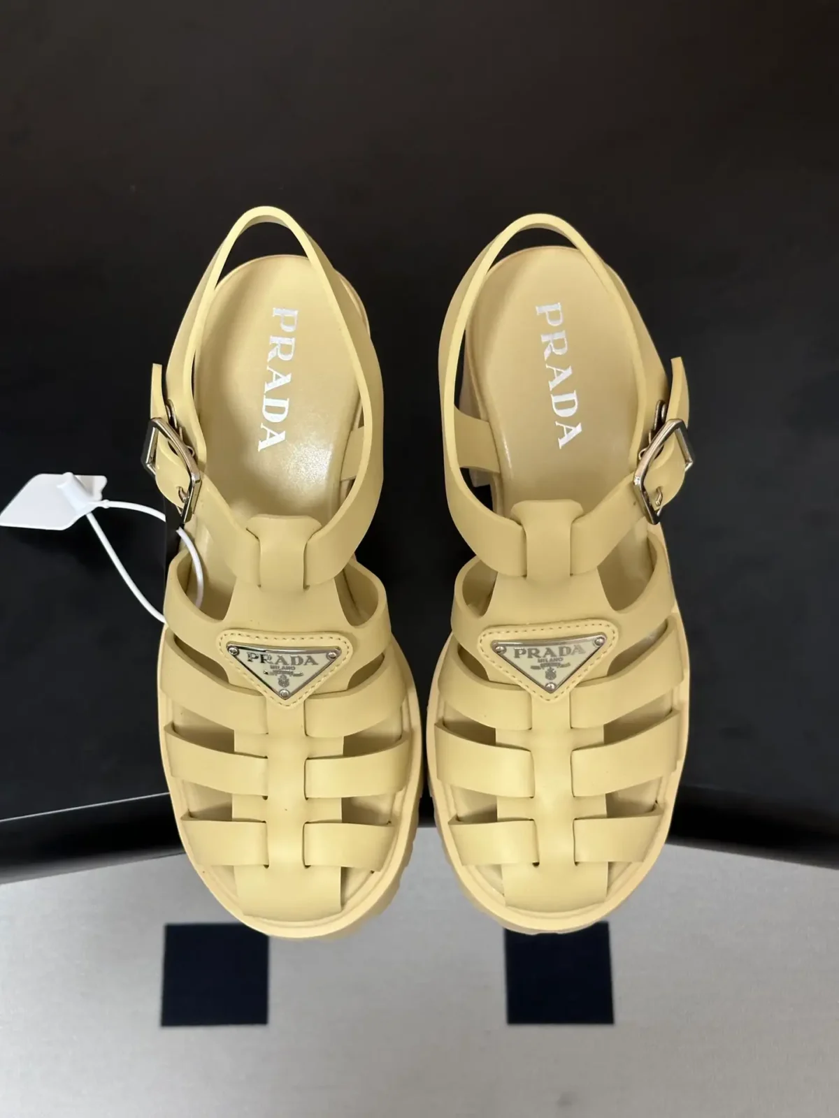 Prada Monolith Platform Sandals - Image 4