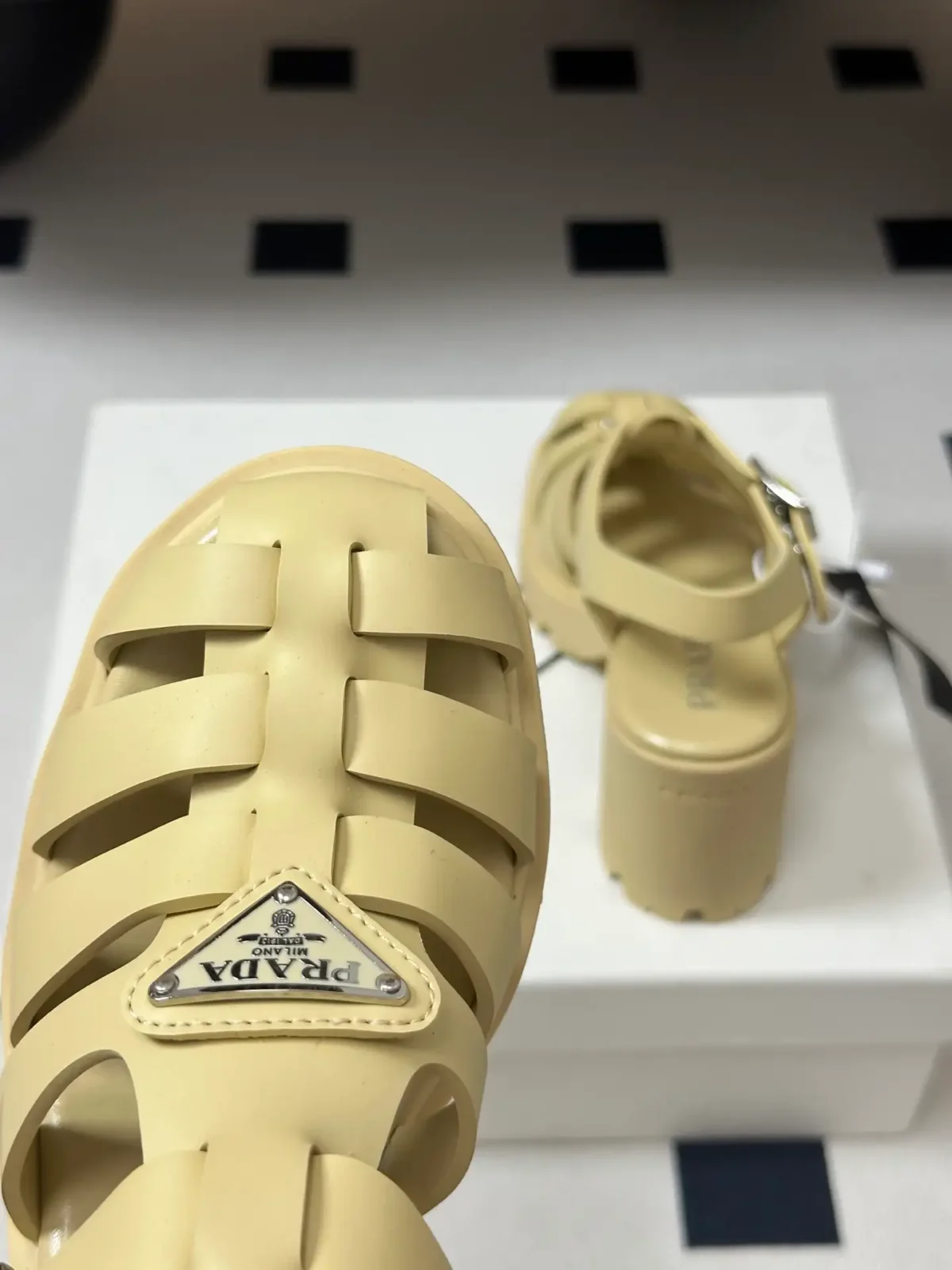 Prada Monolith Platform Sandals - Image 6