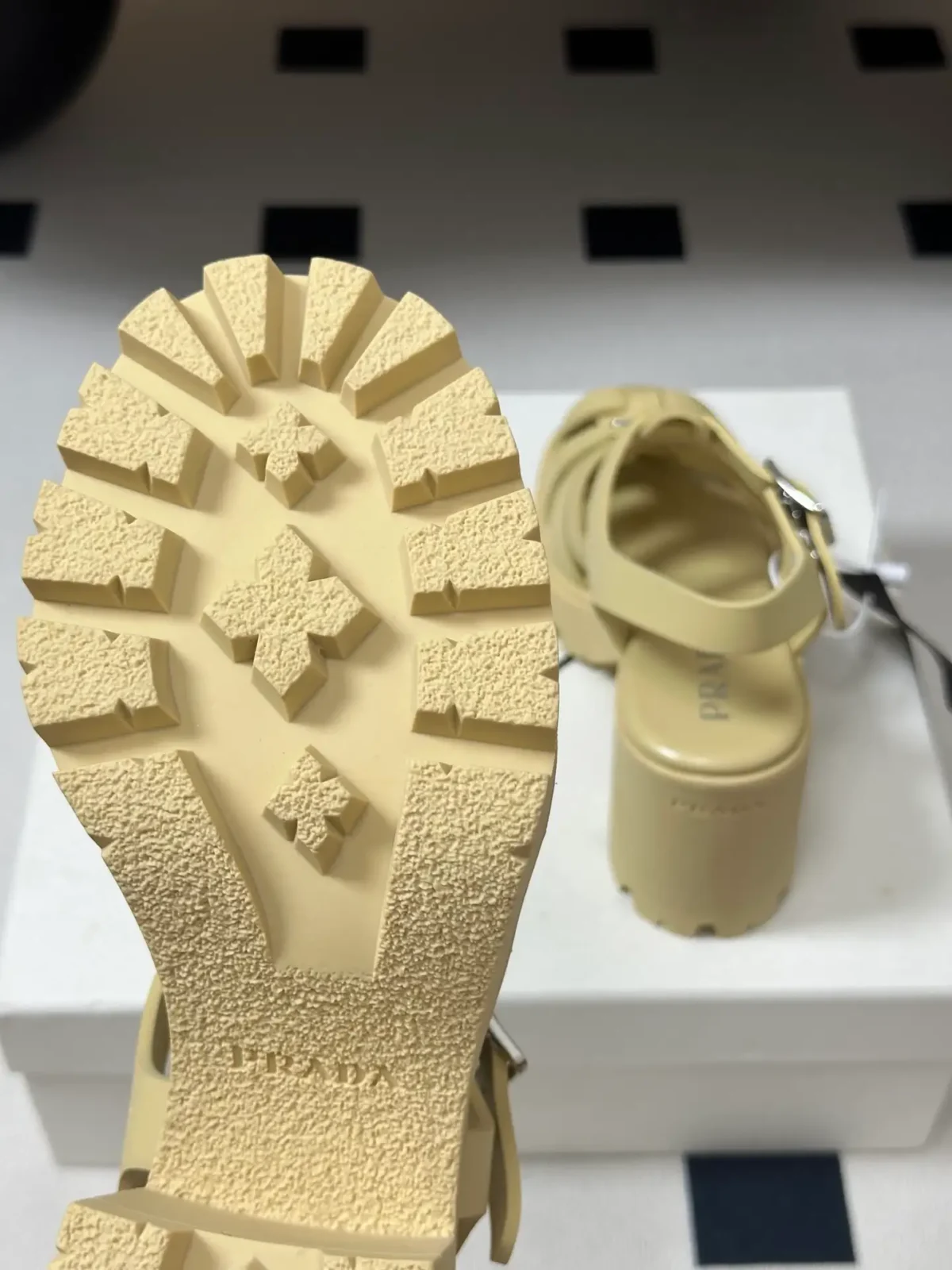 Prada Monolith Platform Sandals - Image 7