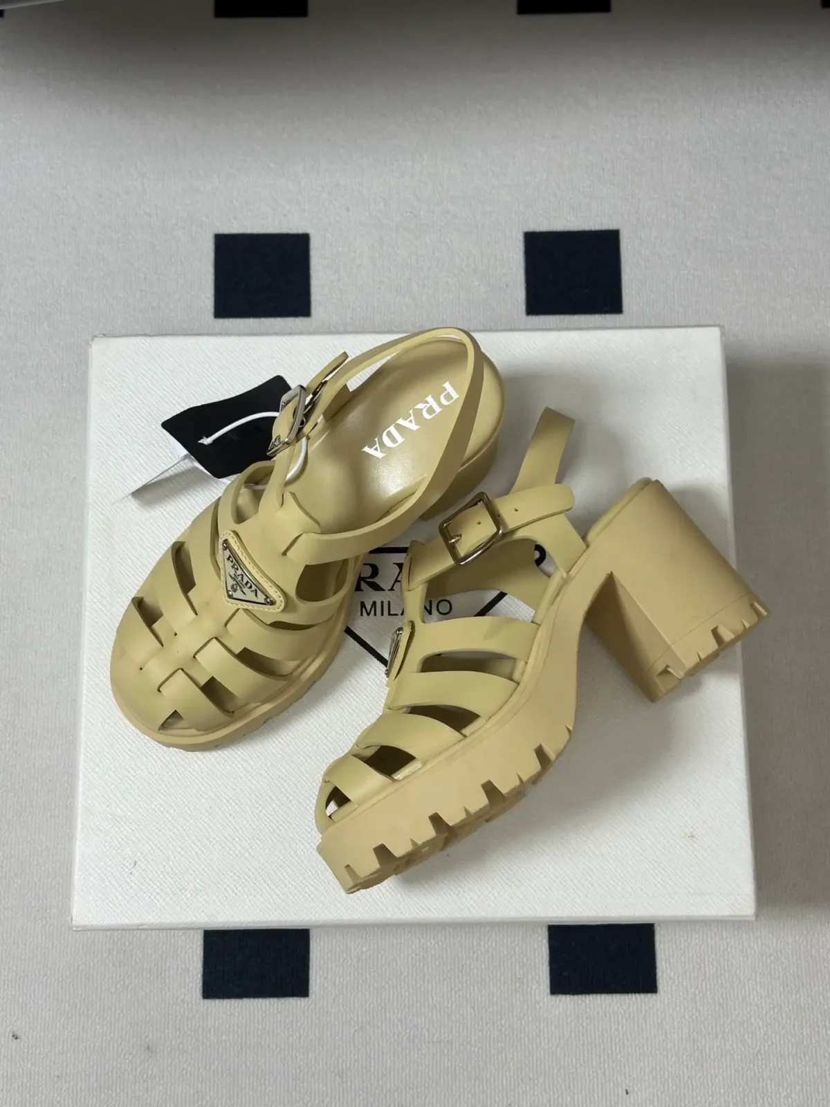 Prada Monolith Platform Sandals - Image 8