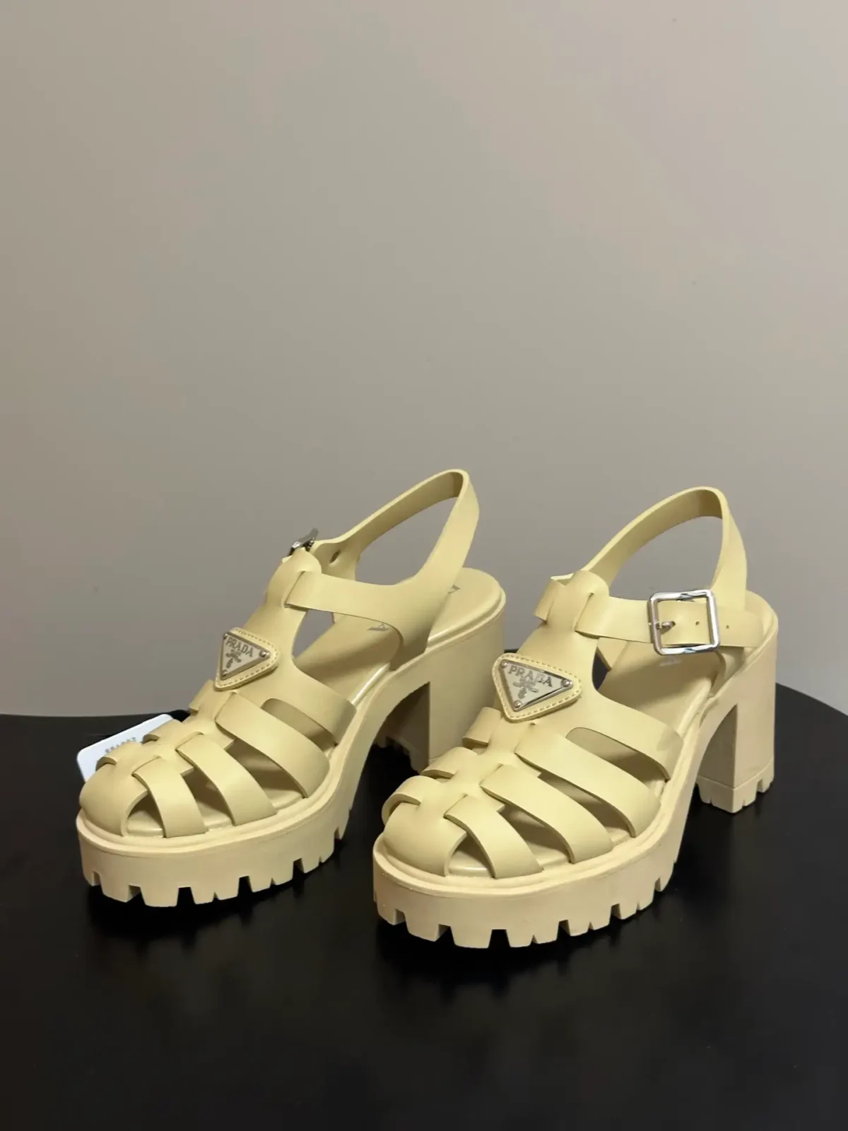 Prada Monolith Platform Sandals - Image 9