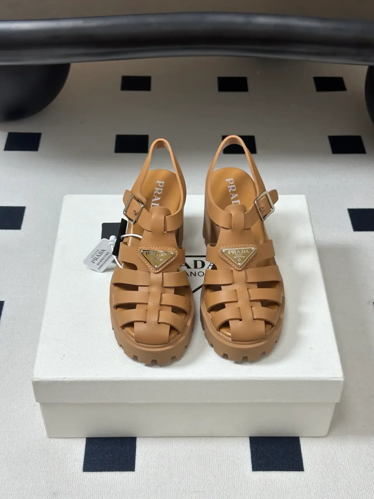Prada Monolith Platform Sandals - Image 3