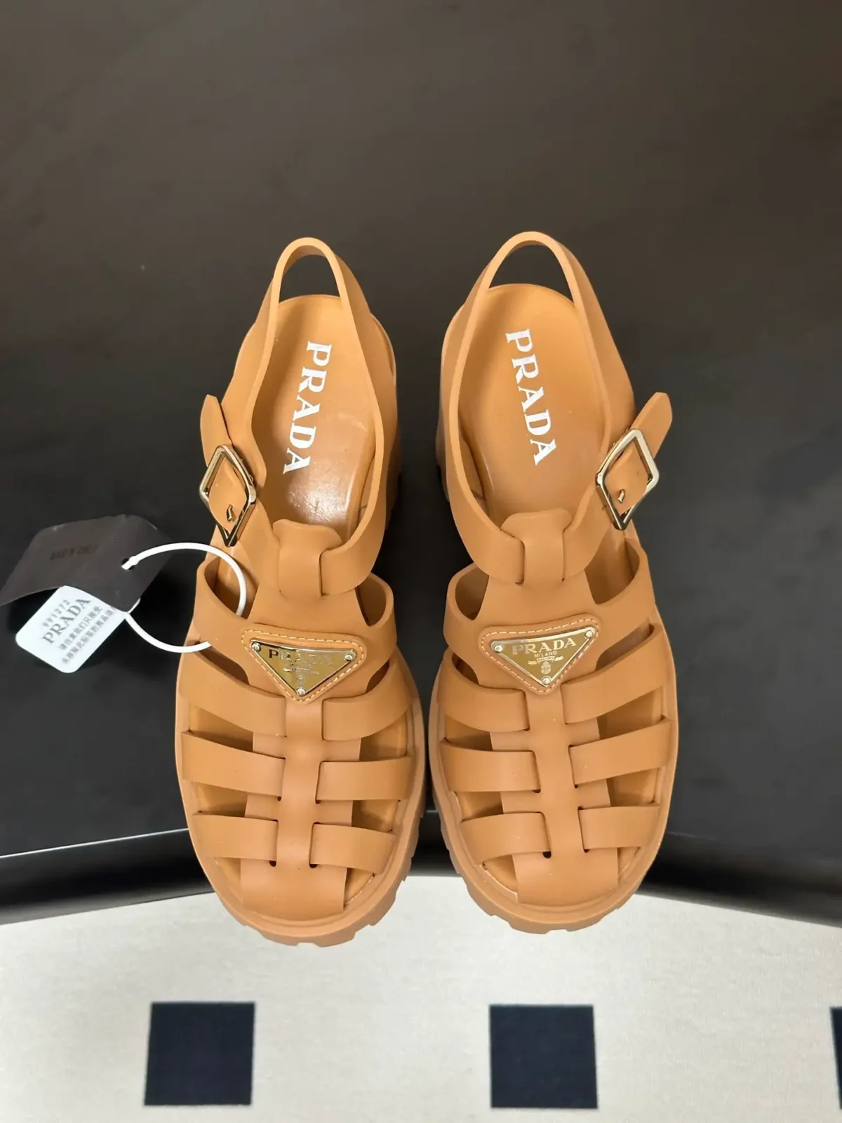 Prada Monolith Platform Sandals - Image 5