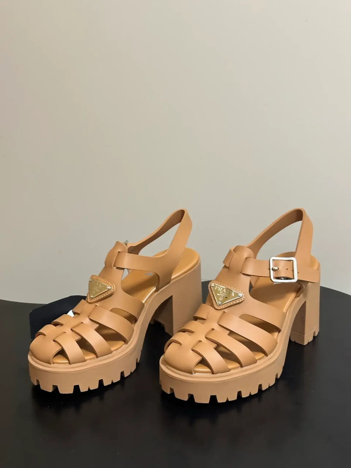 Prada Monolith Platform Sandals - Image 8