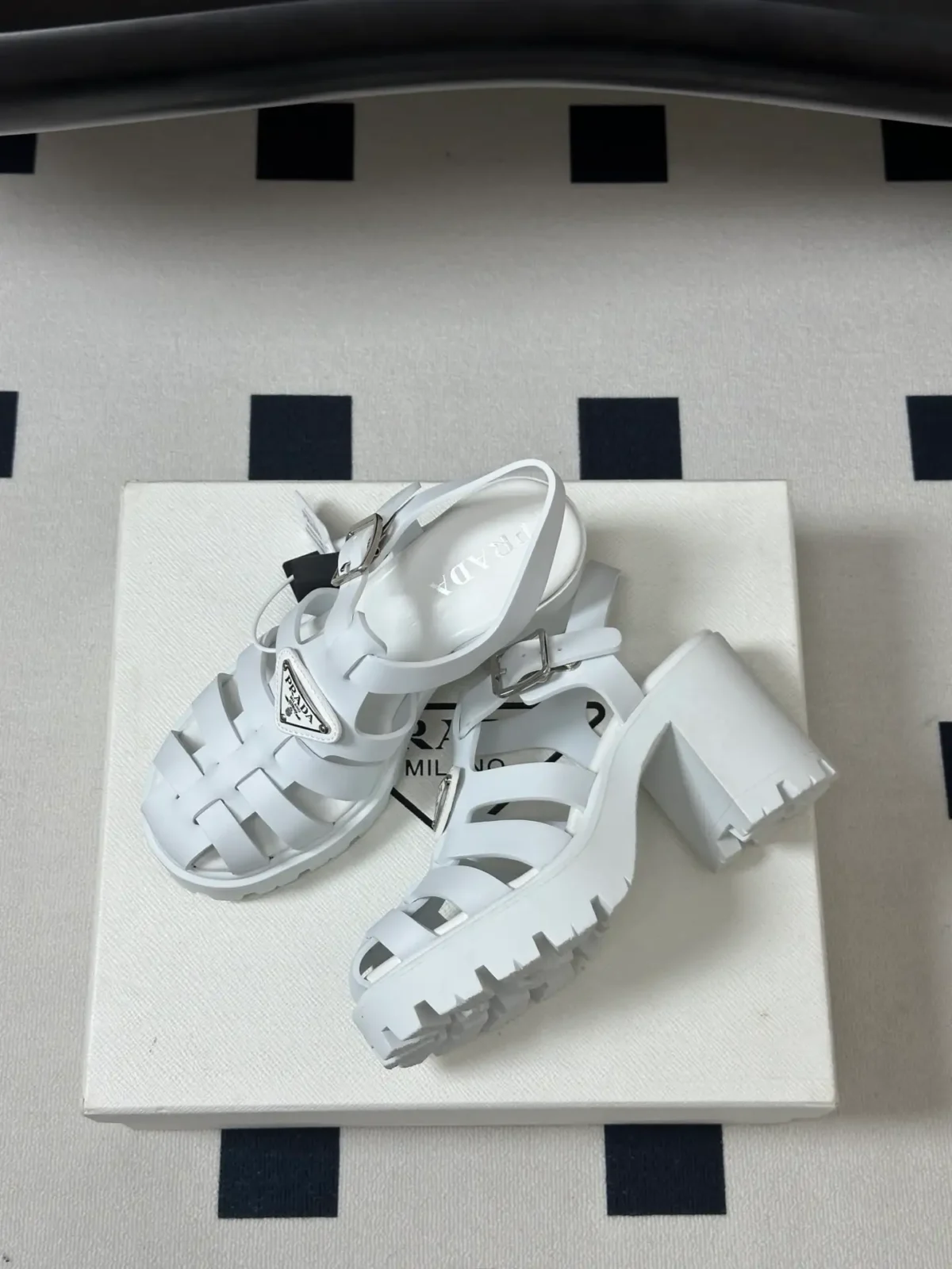 Prada Monolith Platform Sandals - Image 4