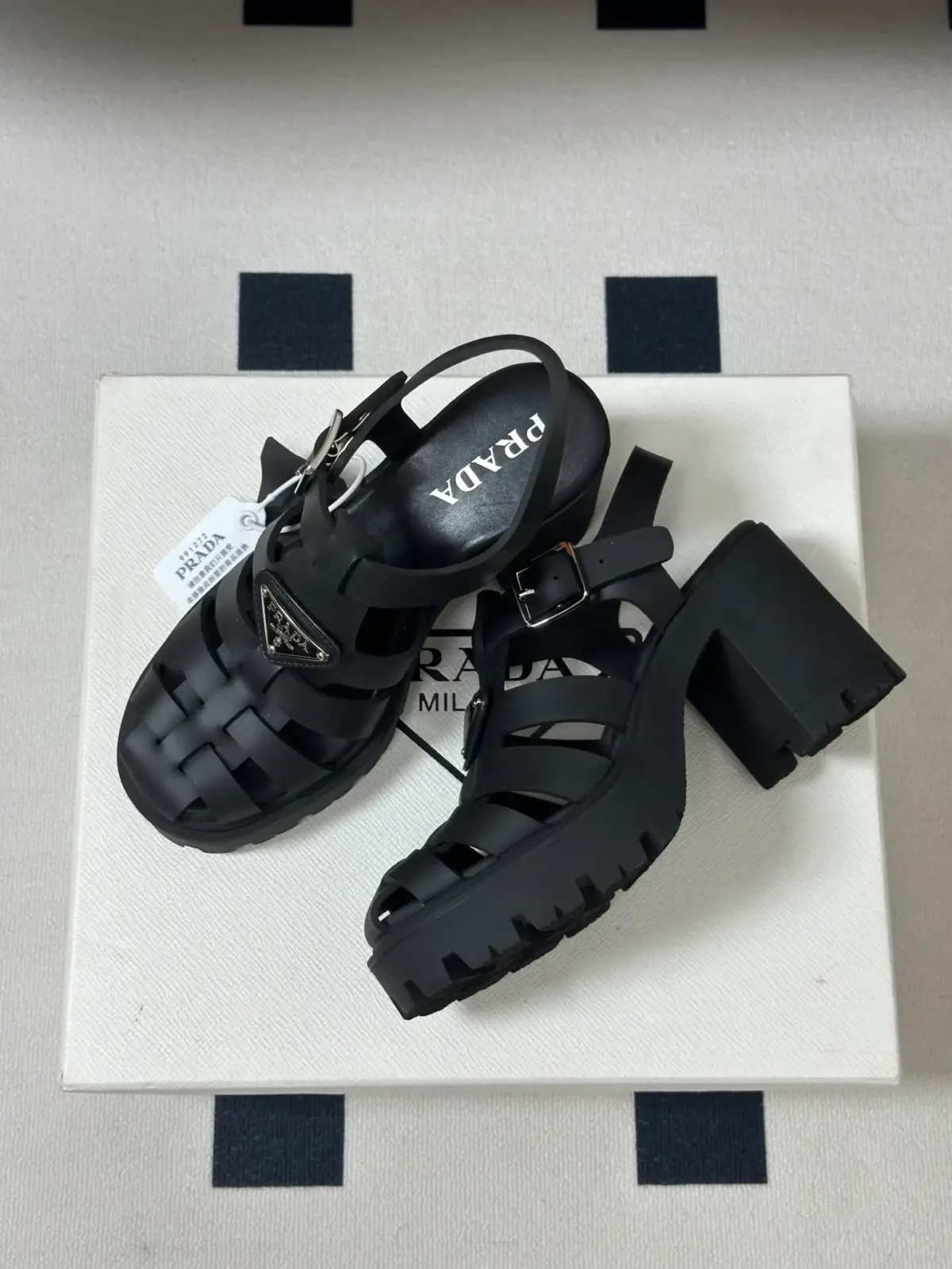 Prada Monolith Platform Sandals - Image 7