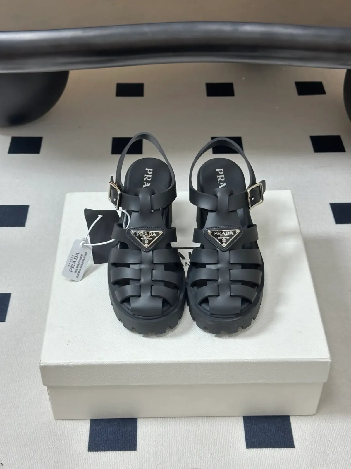 Prada Monolith Platform Sandals - Image 8