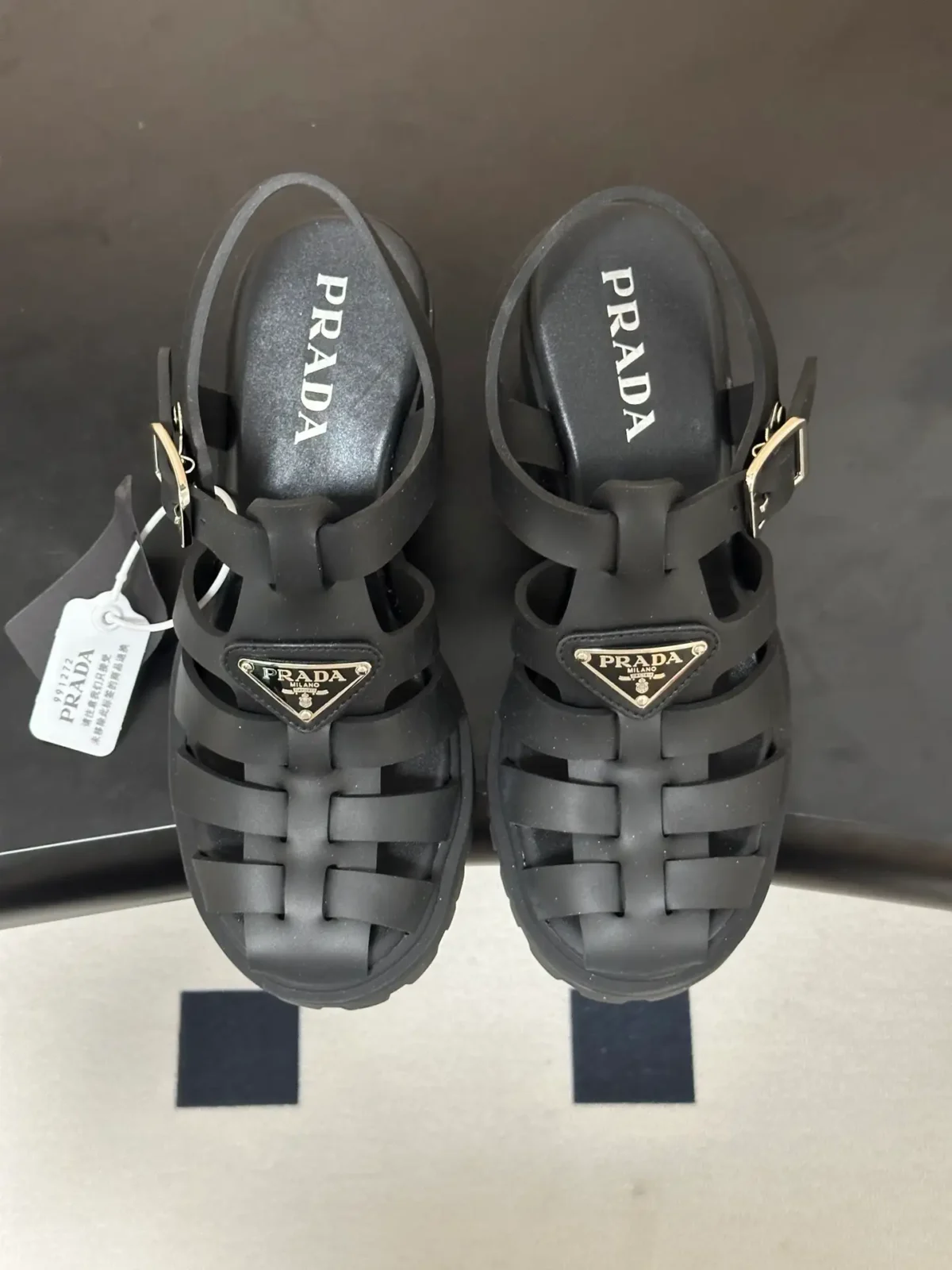 Prada Monolith Platform Sandals - Image 9