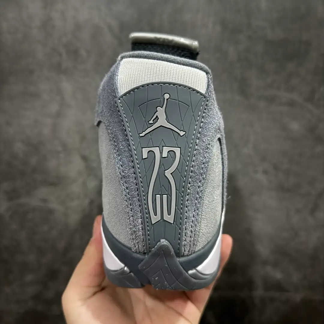 Air Jordan 14 Grey White Sneakers - Image 4