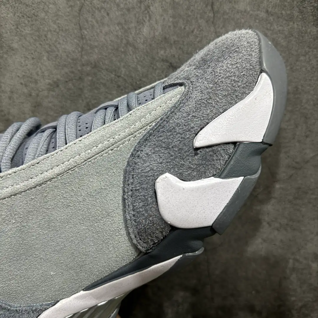 Air Jordan 14 Grey White Sneakers - Image 6