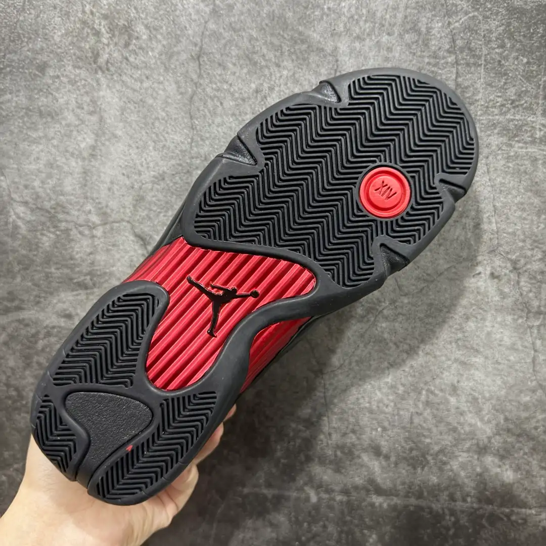 Air Jordan 14 Retro Black Red Sneakers - Image 2