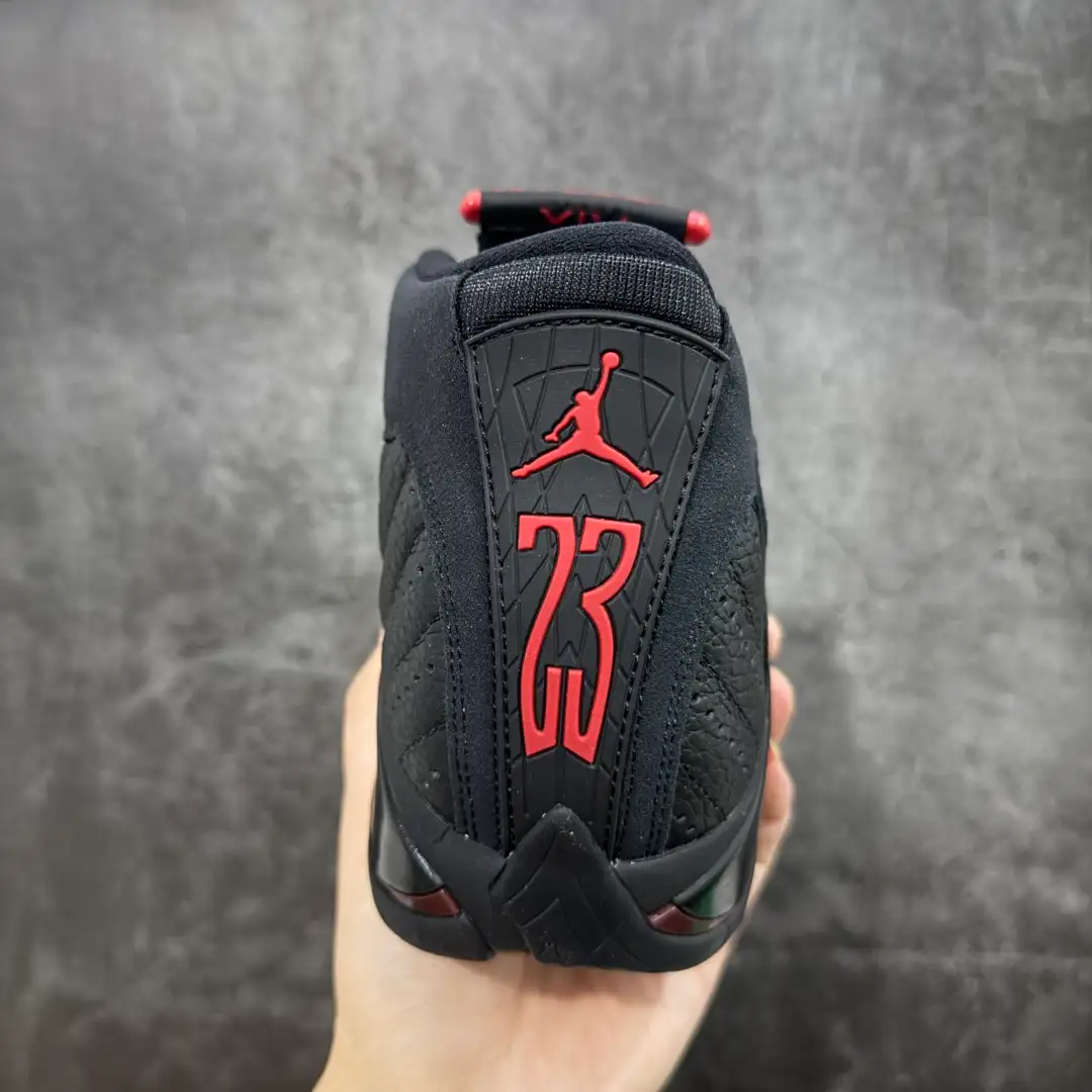 Air Jordan 14 Retro Black Red Sneakers - Image 8