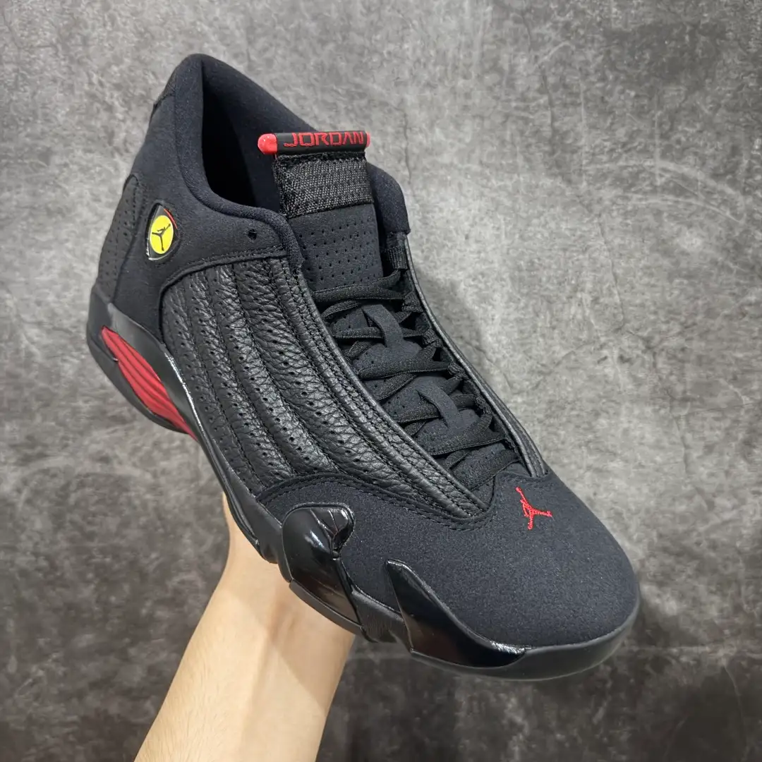Air Jordan 14 Retro Black Red Sneakers - Image 9