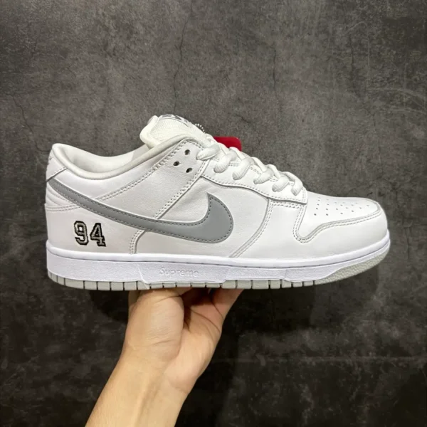 Supreme x Nike SB Dunk Low White Grey