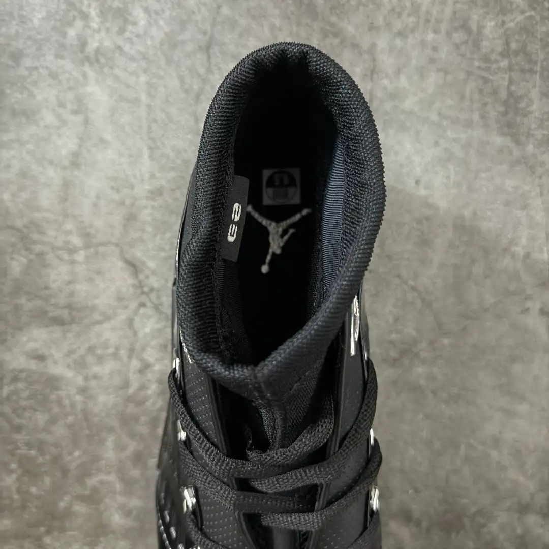 Air Jordan 17 Black Patent Leather Sneakers - Image 3