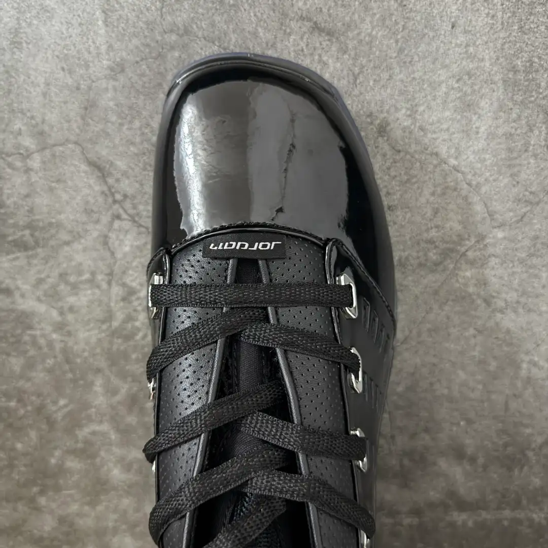 Air Jordan 17 Black Patent Leather Sneakers - Image 4
