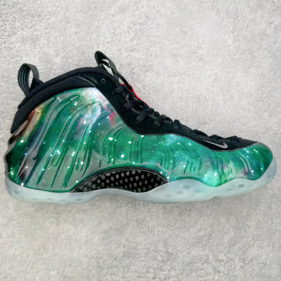 Nike Galaxy Green Foamposite Sneakers - Image 1