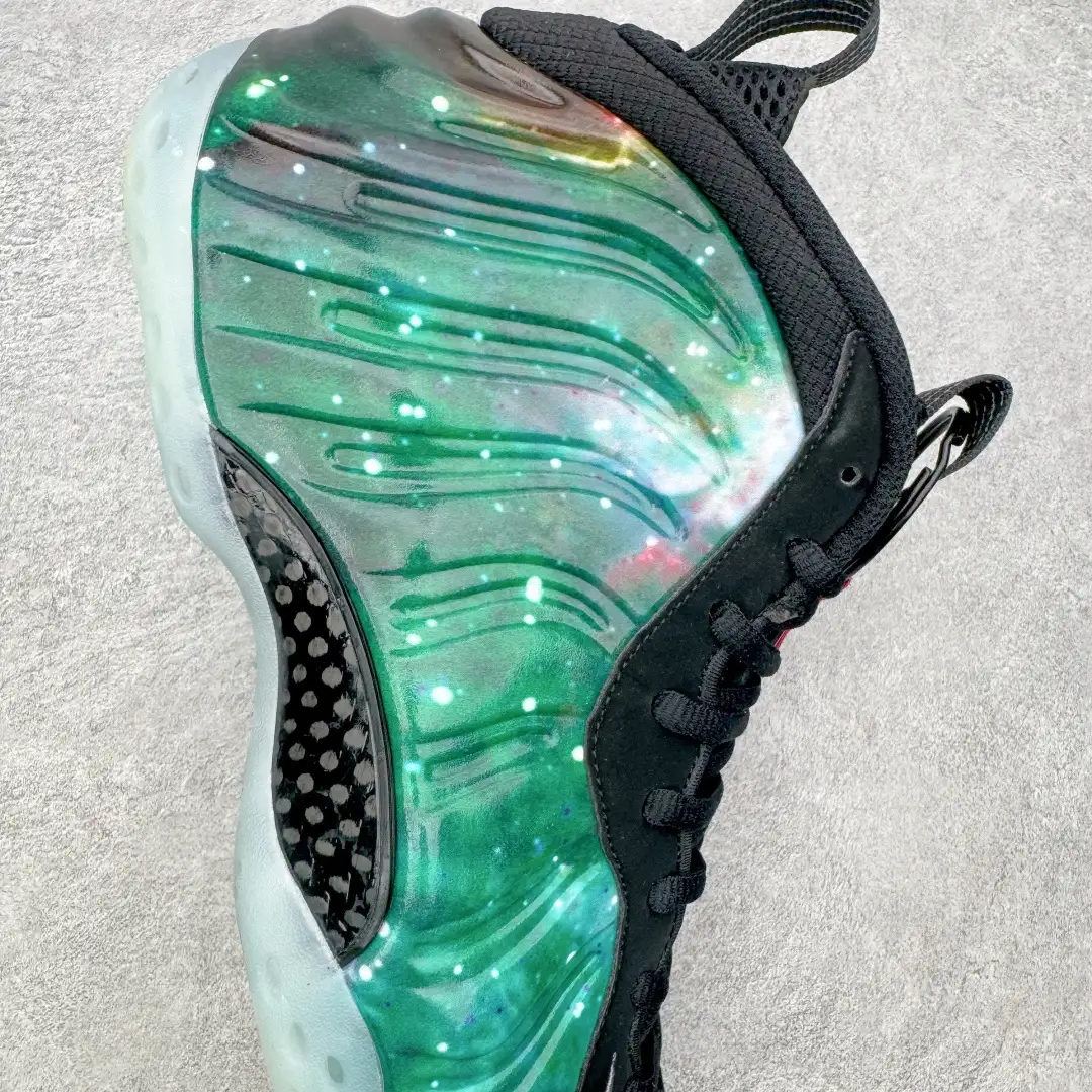 Nike Galaxy Green Foamposite Sneakers - Image 9