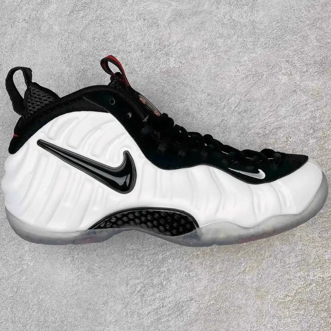 Nike White Black Foamposite Pro Sneakers - Image 1