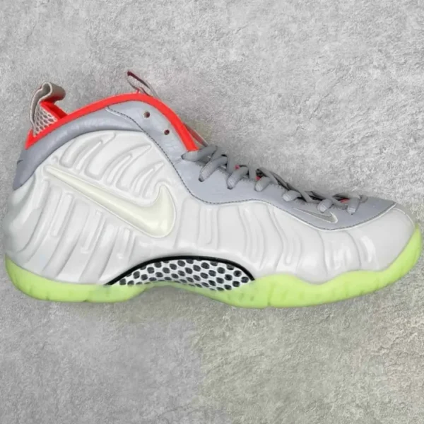 Nike Grey Coconut Foamposite Pro Sneakers