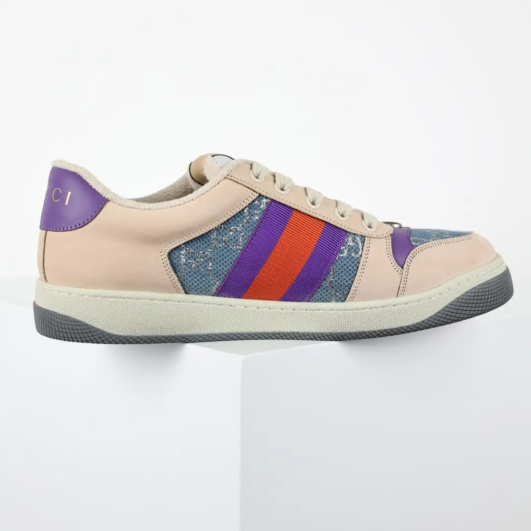 Gucci Screener Sneakers – Purple Denim - Image 1
