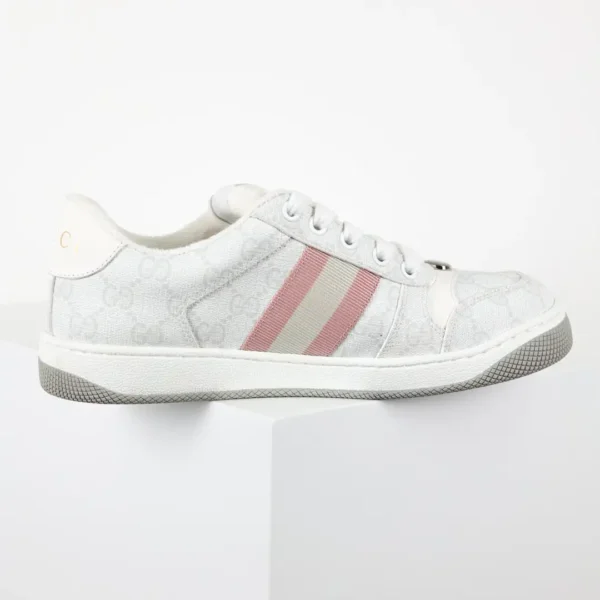 Gucci Screener Sneakers – White & Pink