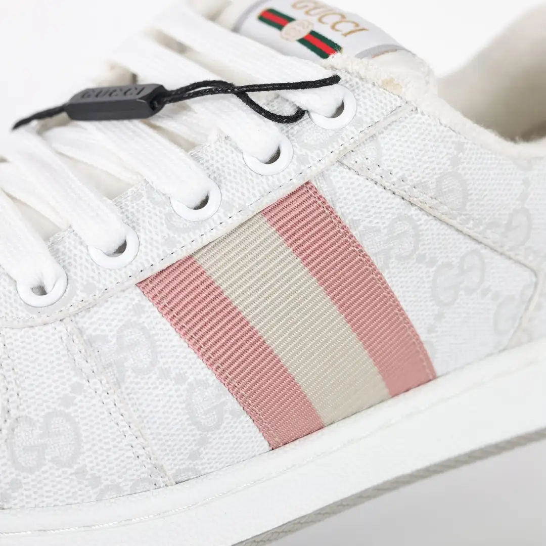 Gucci Screener Sneakers – White & Pink - Image 7