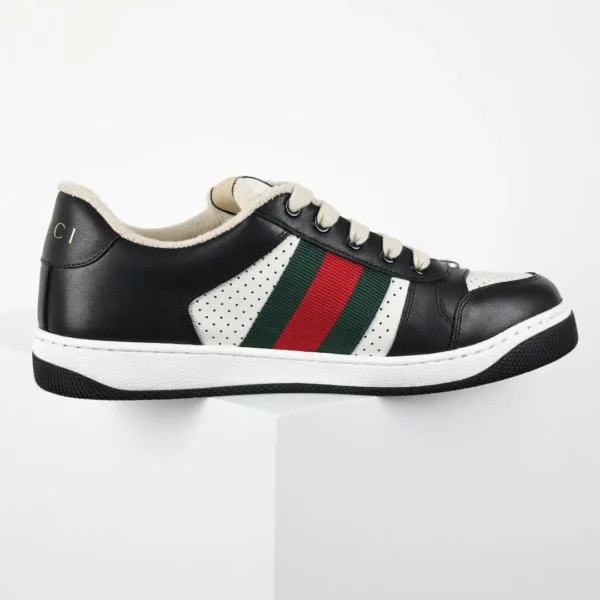 Gucci Screener Classic Beige/Green Distressed Sneakers
