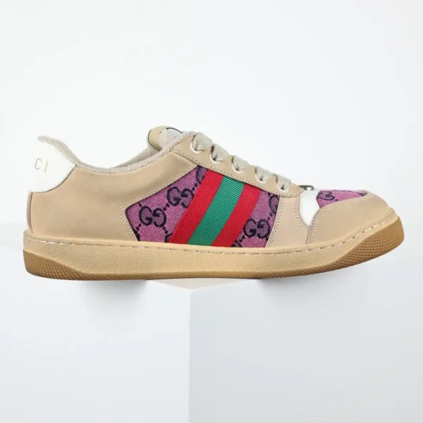 Gucci Screener Pink Distressed Sneakers