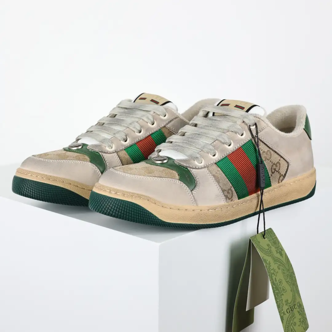 Gucci Screener Sneakers – Apricot Green - Image 5