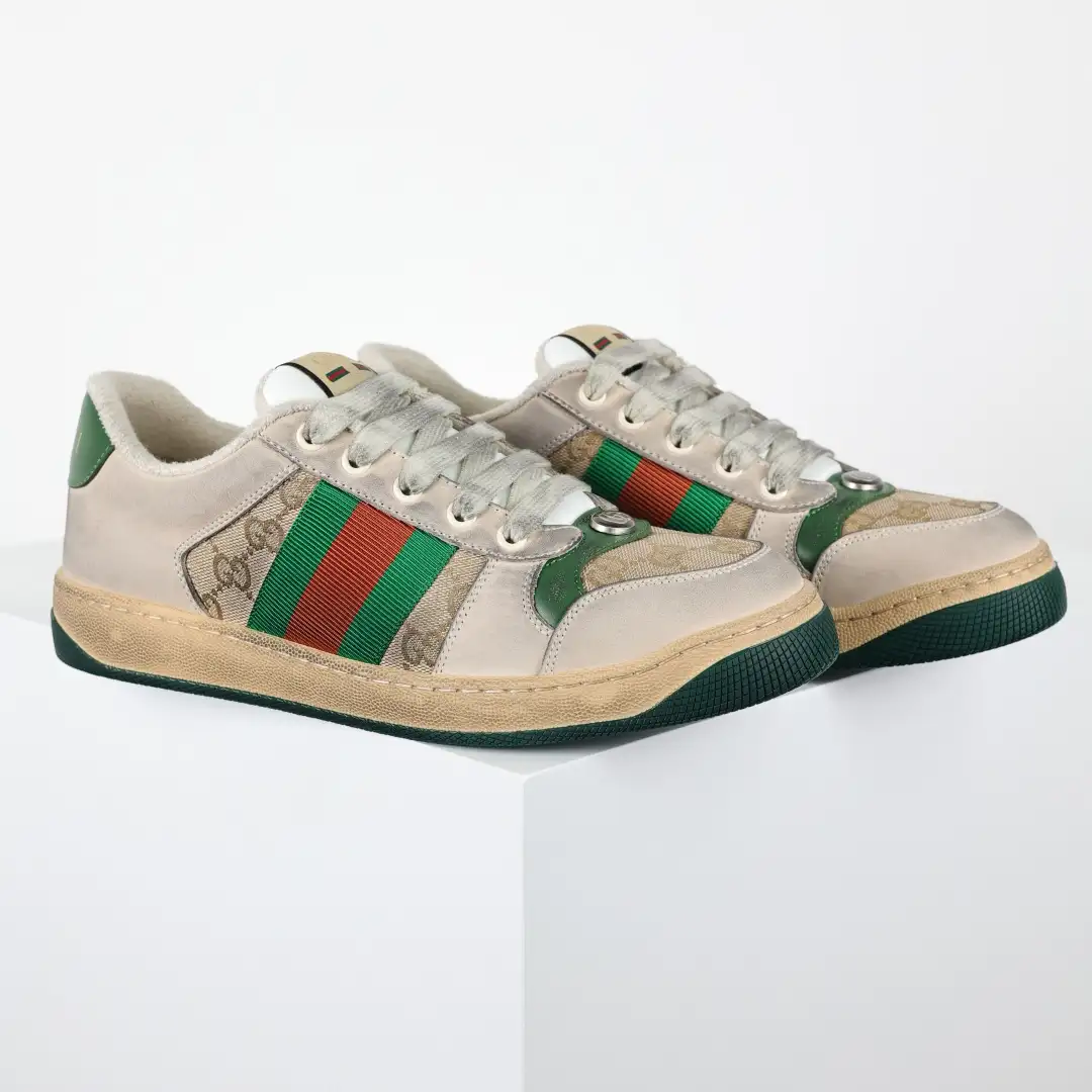 Gucci Screener Sneakers – Apricot Green - Image 3