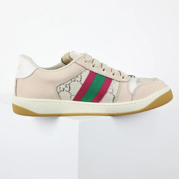 Gucci Screener White Sparkling Rhinestone Sneakers