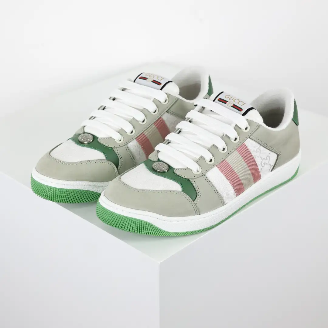 Gucci Screener Sneakers – Green Apple - Image 9