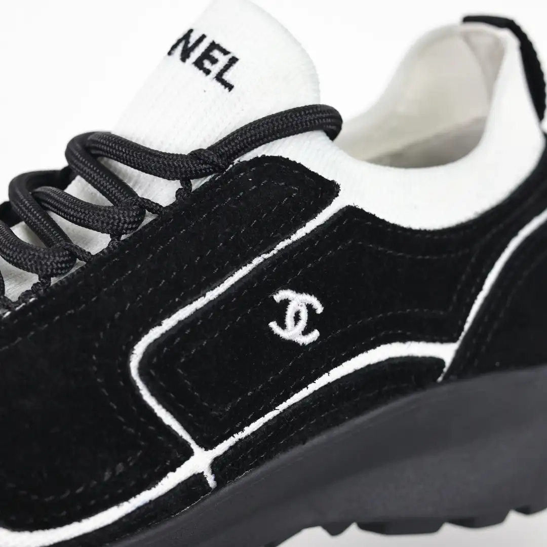 Chanel 26A Black Suede Sneakers - Image 8