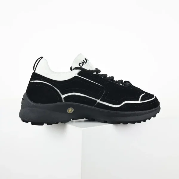 Chanel 26A Black Suede Sneakers